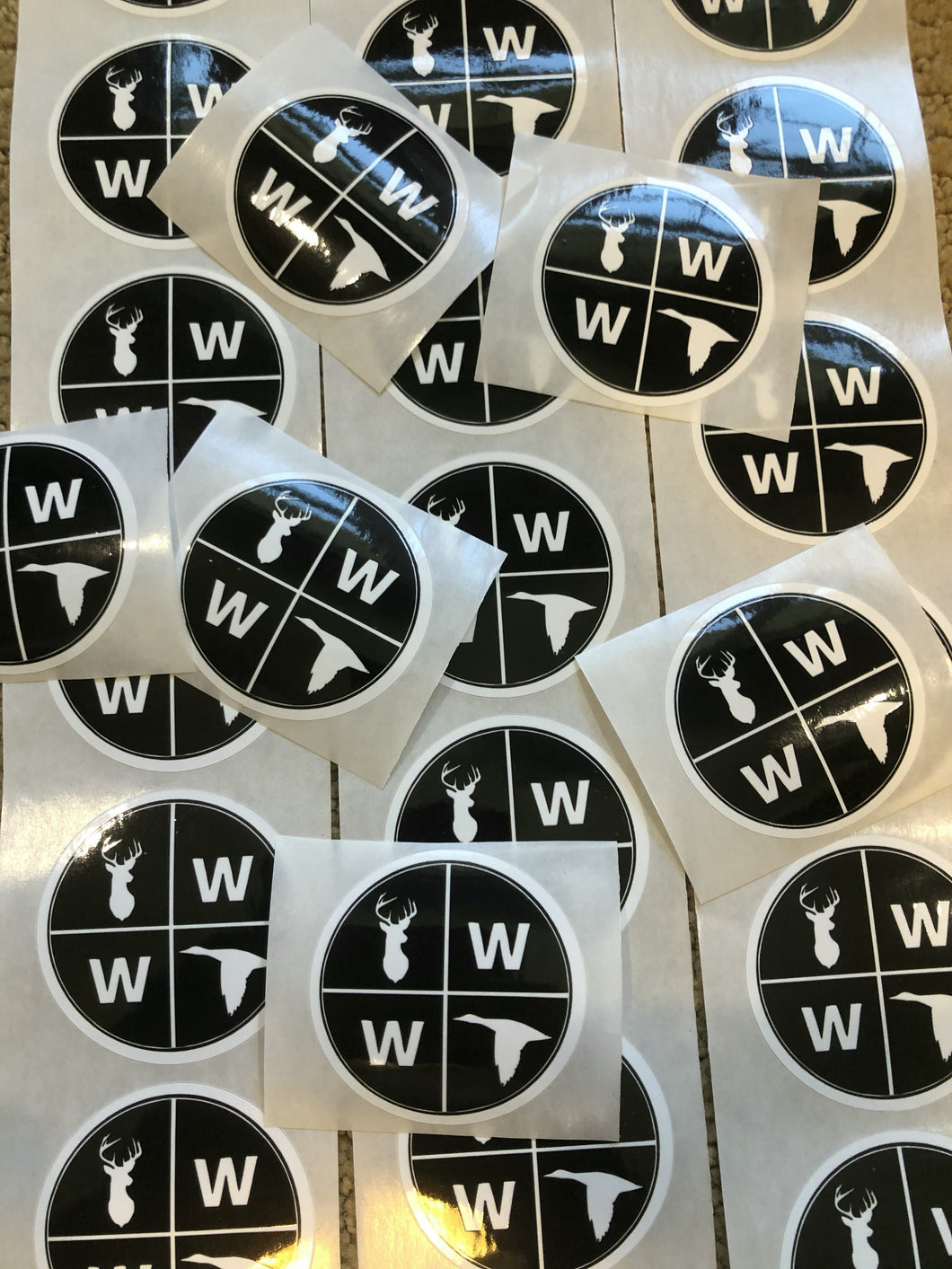 W & W Logo Stickers
